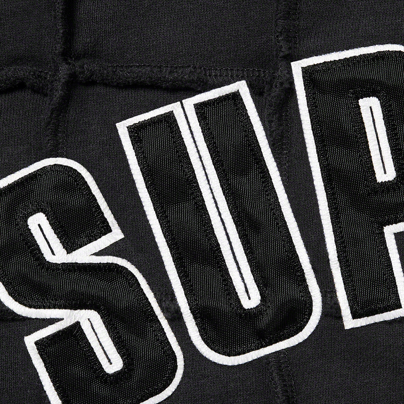 Reverse Patchwork Zip Up Hooded Sweatshirt