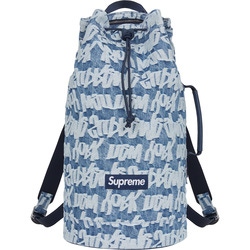 Fat Tip Jacquard Denim Backpack