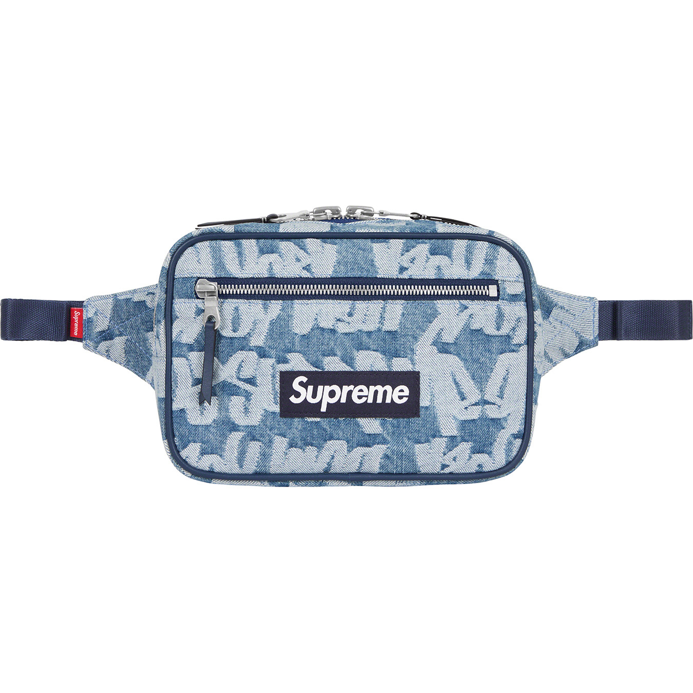 Fat Tip Jacquard Denim Waist Bag