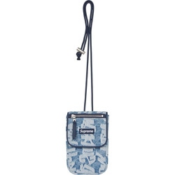 Fat Tip Jacquard Denim Neck Pouch