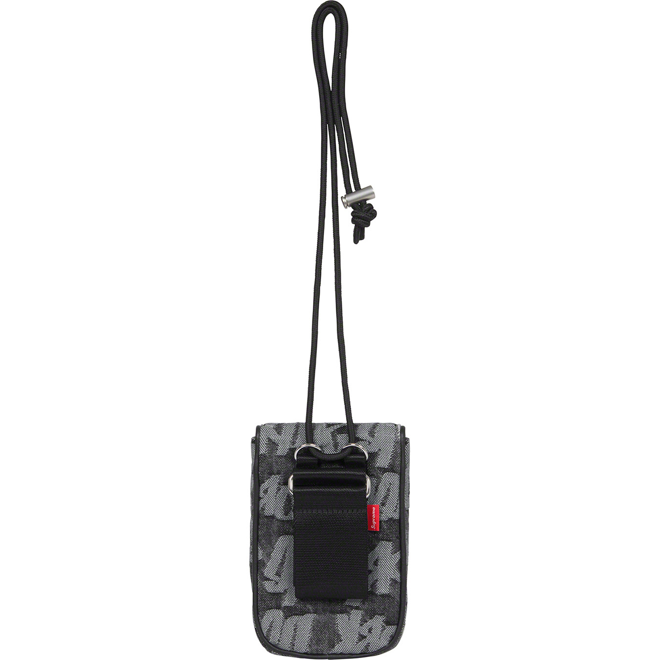 Fat Tip Jacquard Denim Neck Pouch