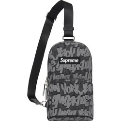 Fat Tip Jacquard Denim Sling Bag
