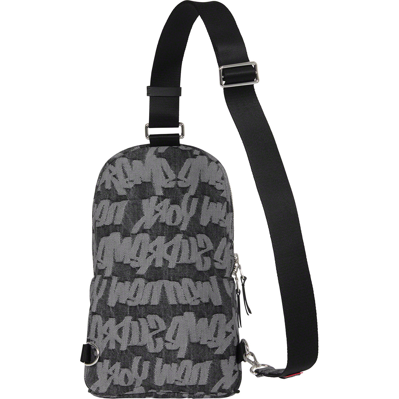 Fat Tip Jacquard Denim Sling Bag