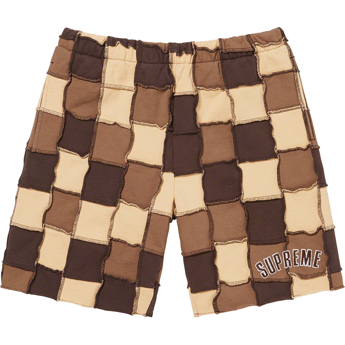Reverse Patchwork Sweatshort