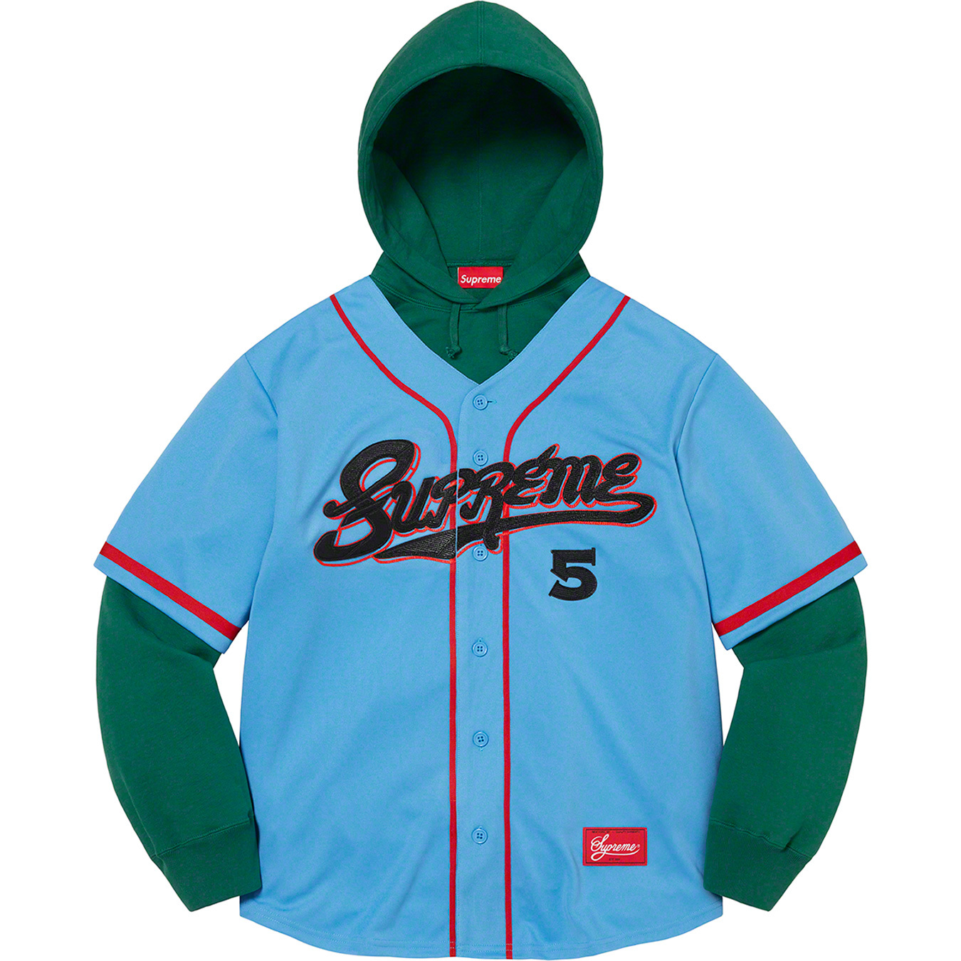 Baseball Jersey Hooded Sweatshirt
