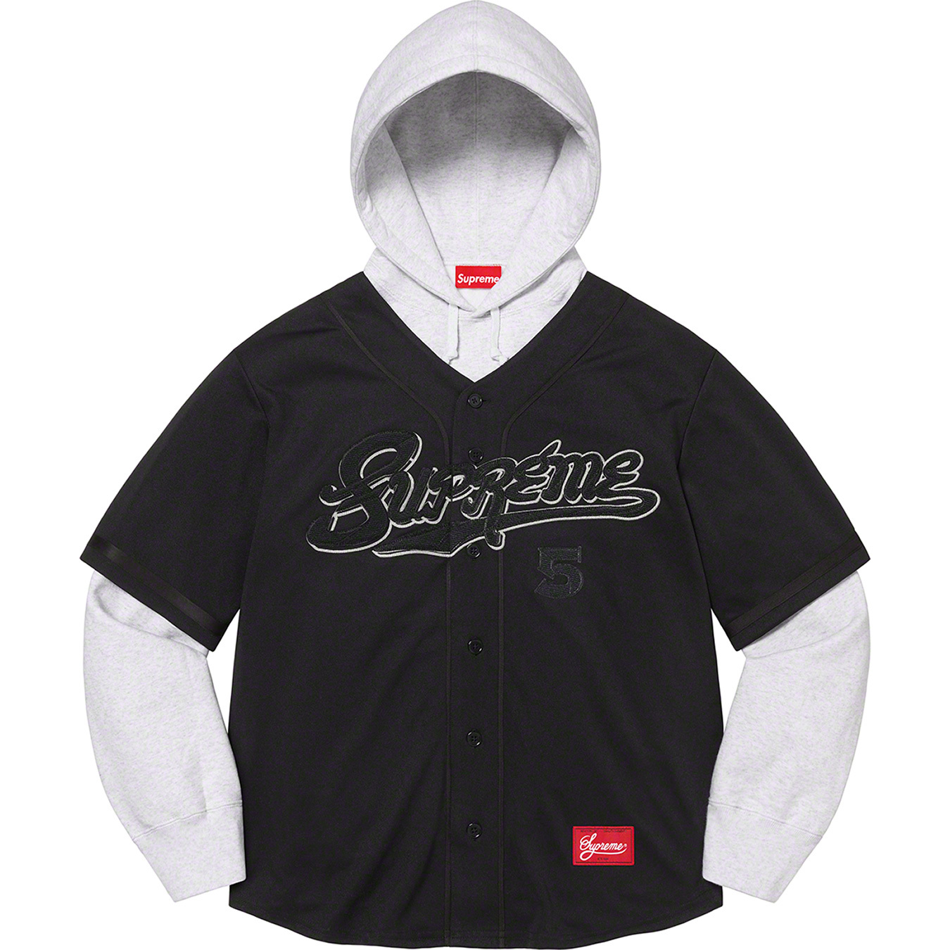 Baseball Jersey Hooded Sweatshirt