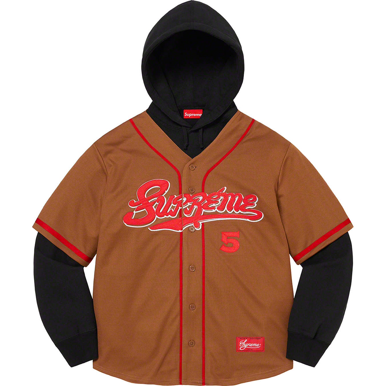 Baseball Jersey Hooded Sweatshirt