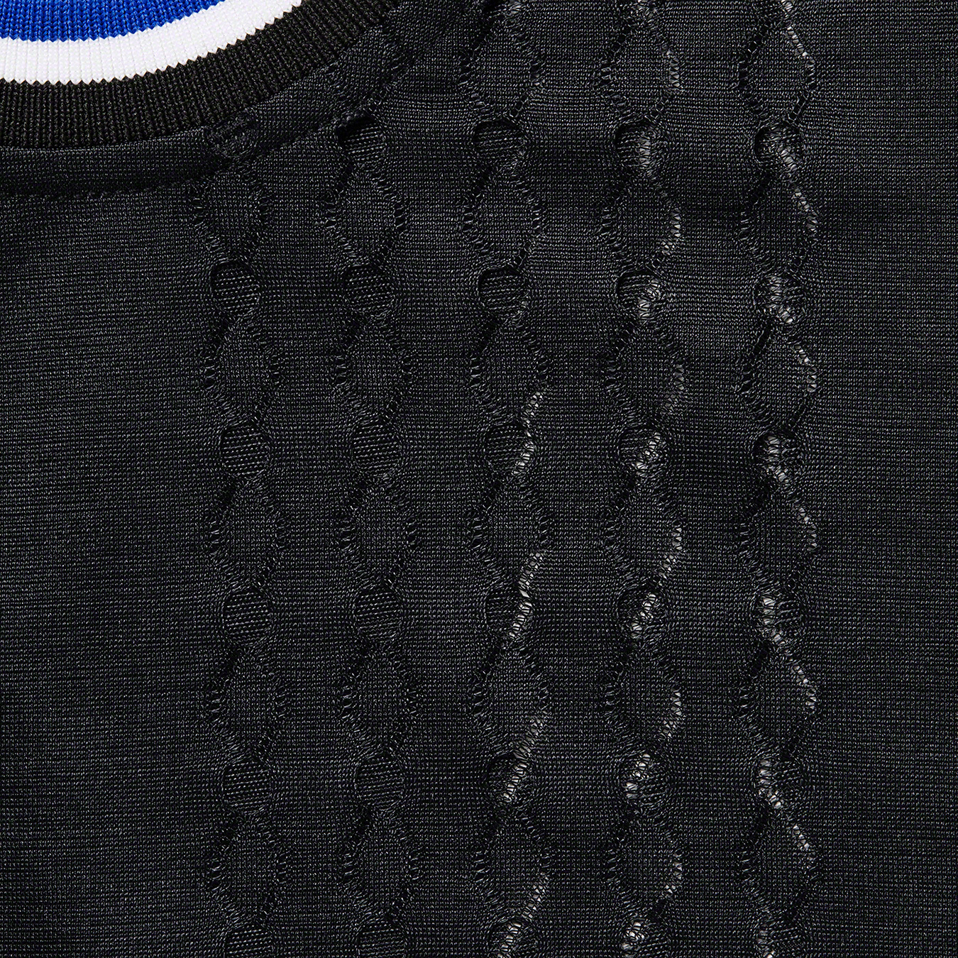 Perforated Stripe Warm Up Top