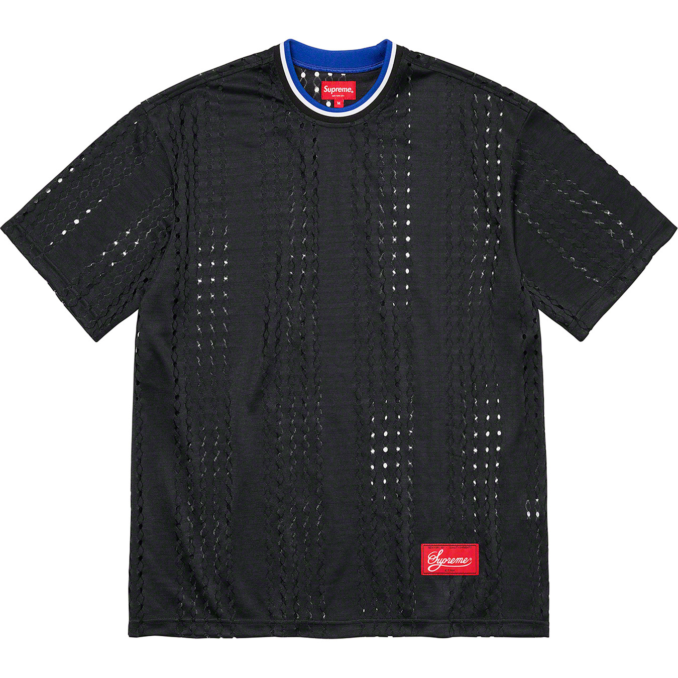 Perforated Stripe Warm Up Top