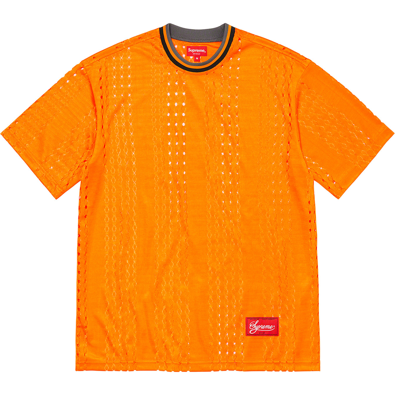 Perforated Stripe Warm Up Top