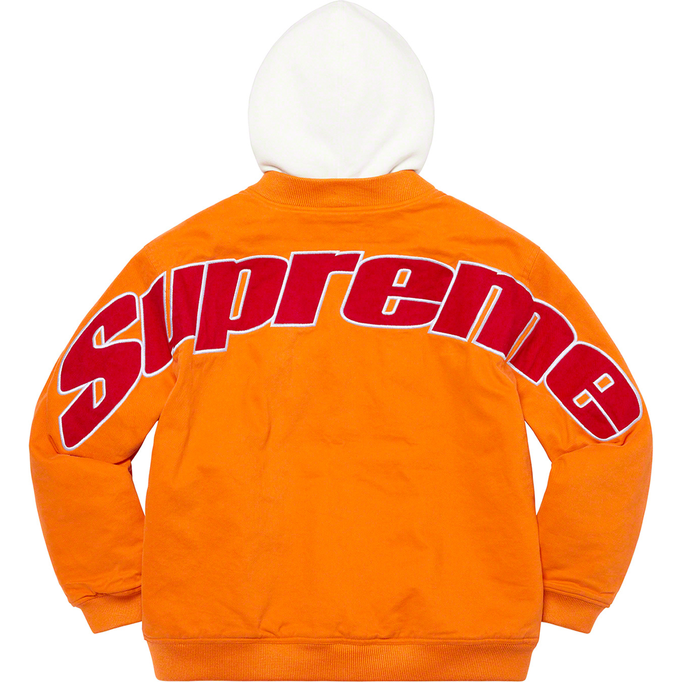 Hooded Twill Varsity Jacket