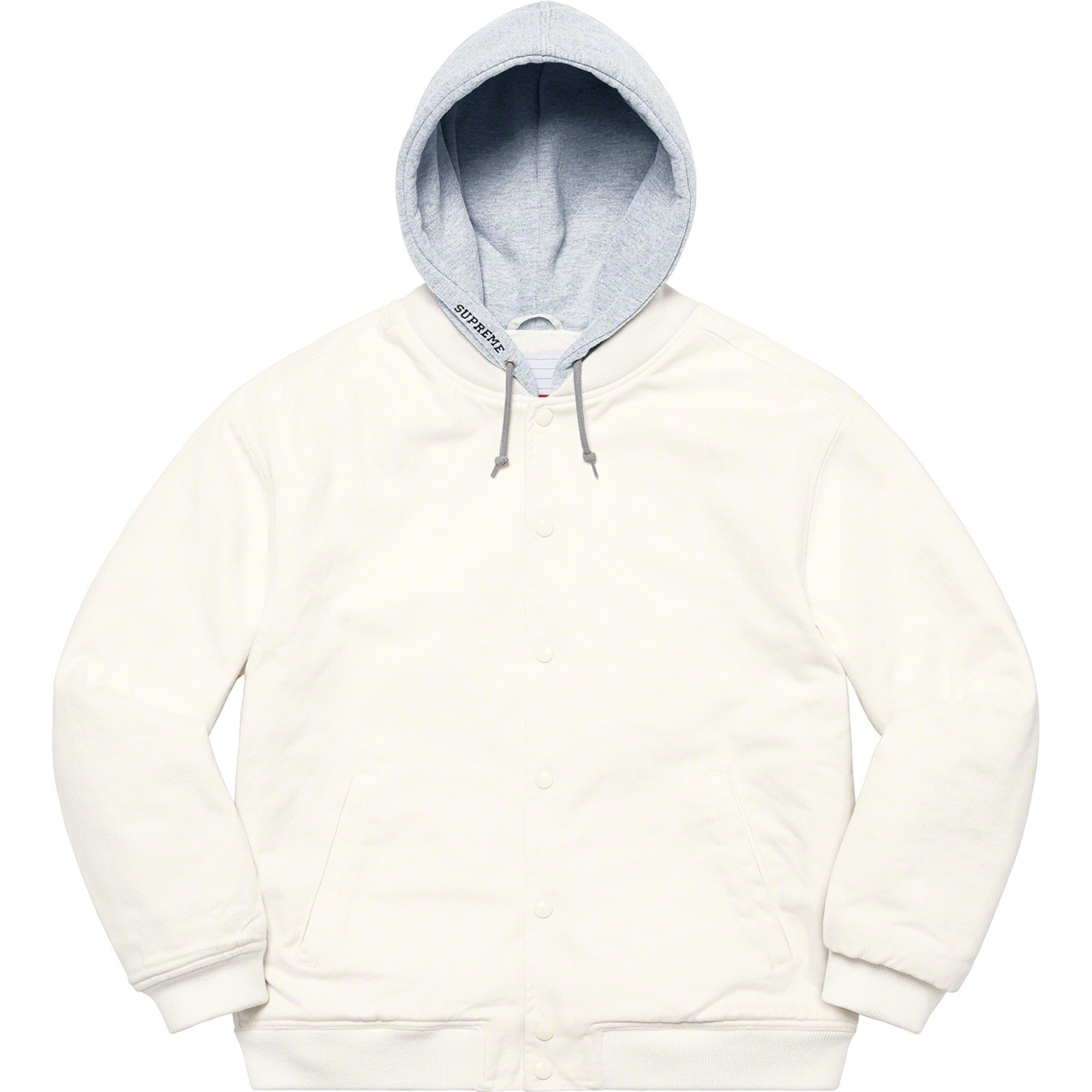 Hooded Twill Varsity Jacket