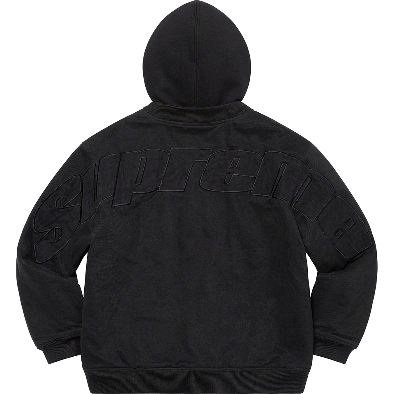 Hooded Twill Varsity Jacket