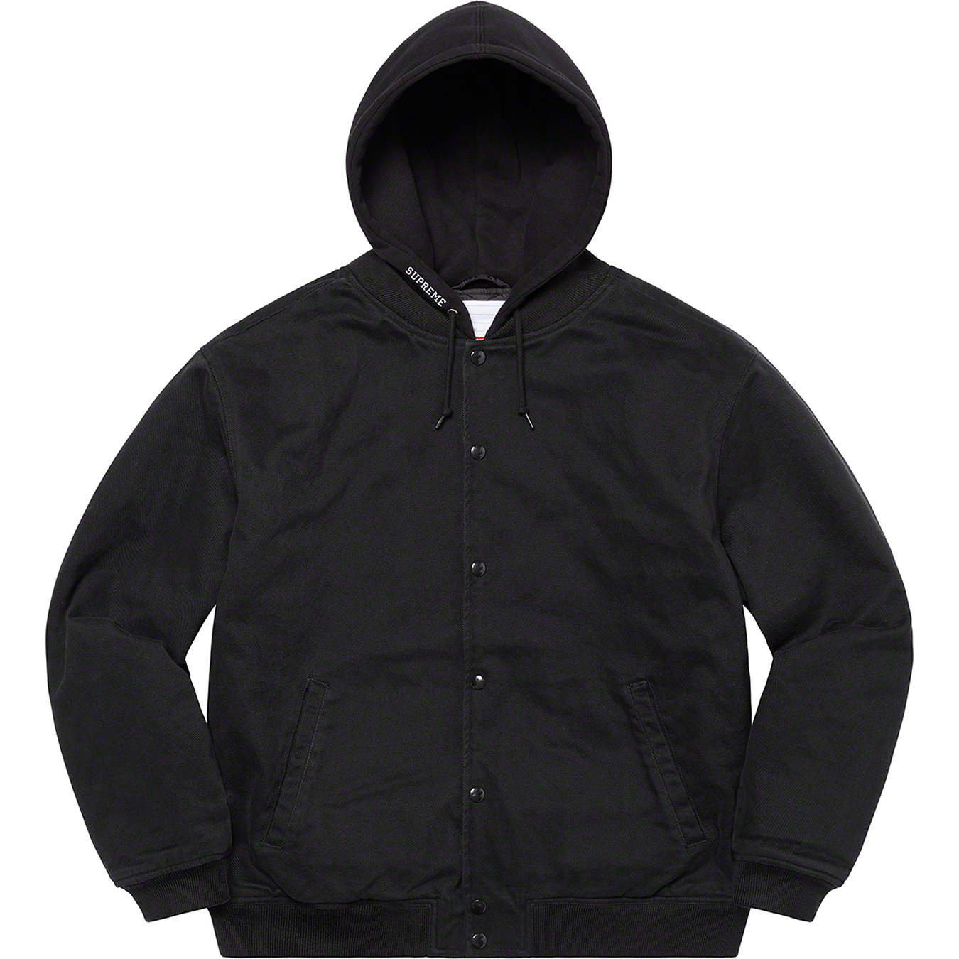 Hooded Twill Varsity Jacket