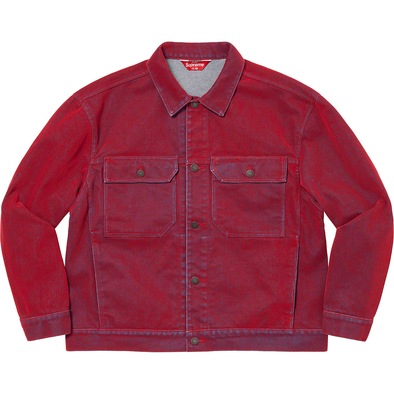 Flocked Denim Trucker Jacket