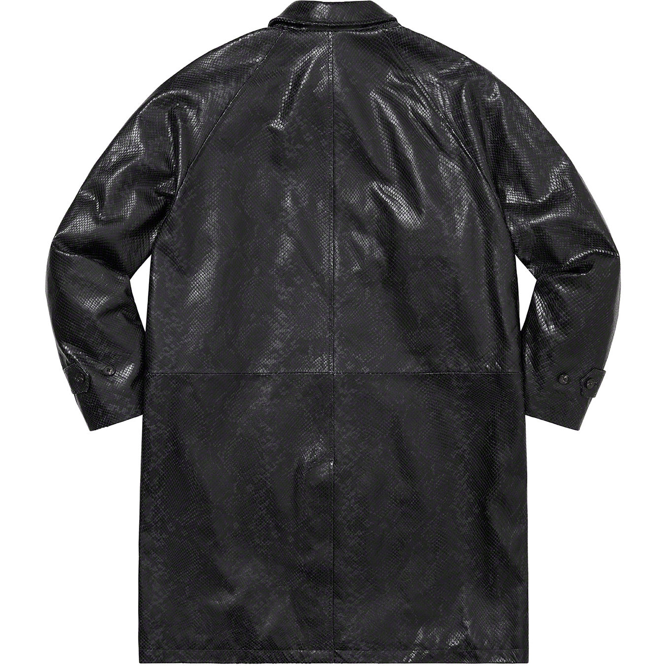 Leather Snake Trench Coat