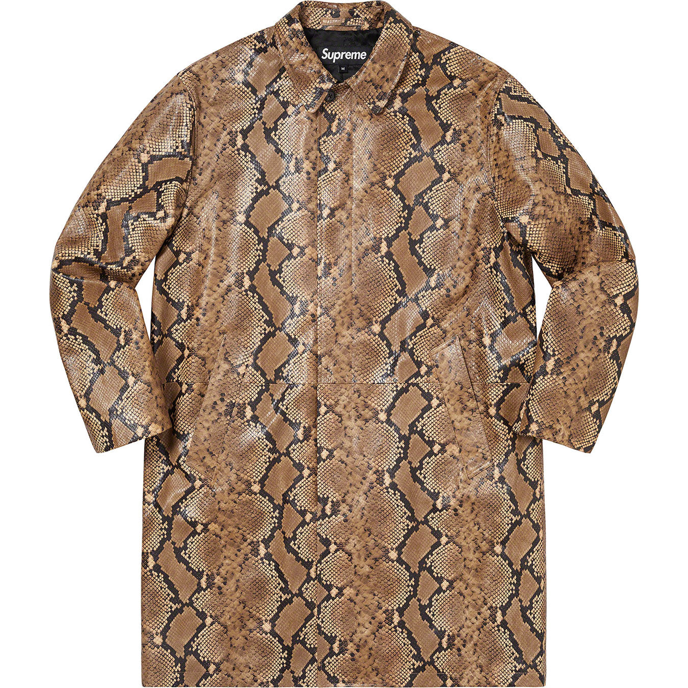 Leather Snake Trench Coat