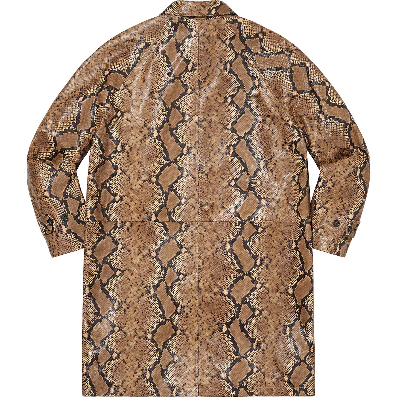 Leather Snake Trench Coat