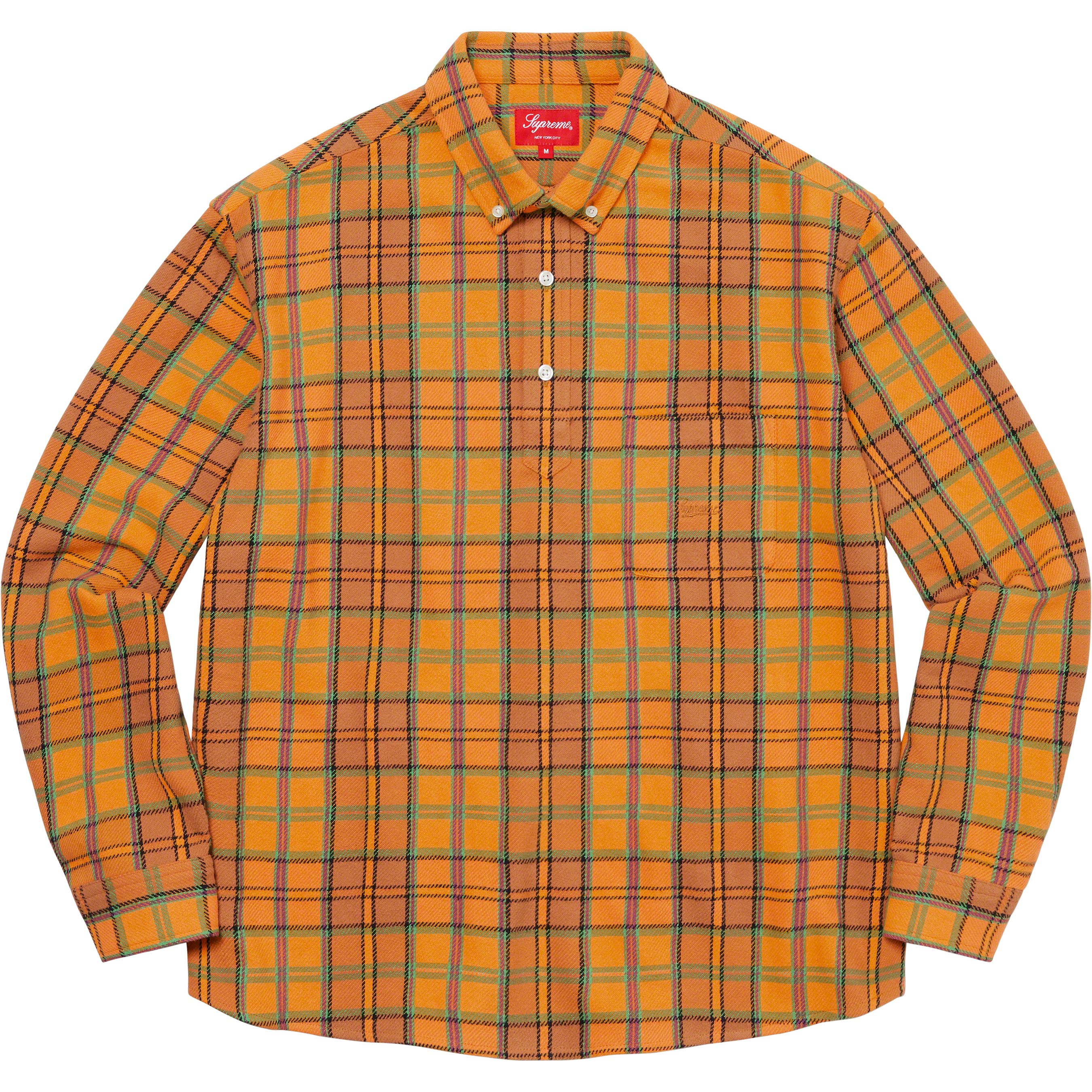 Pullover Plaid Flannel Shirt