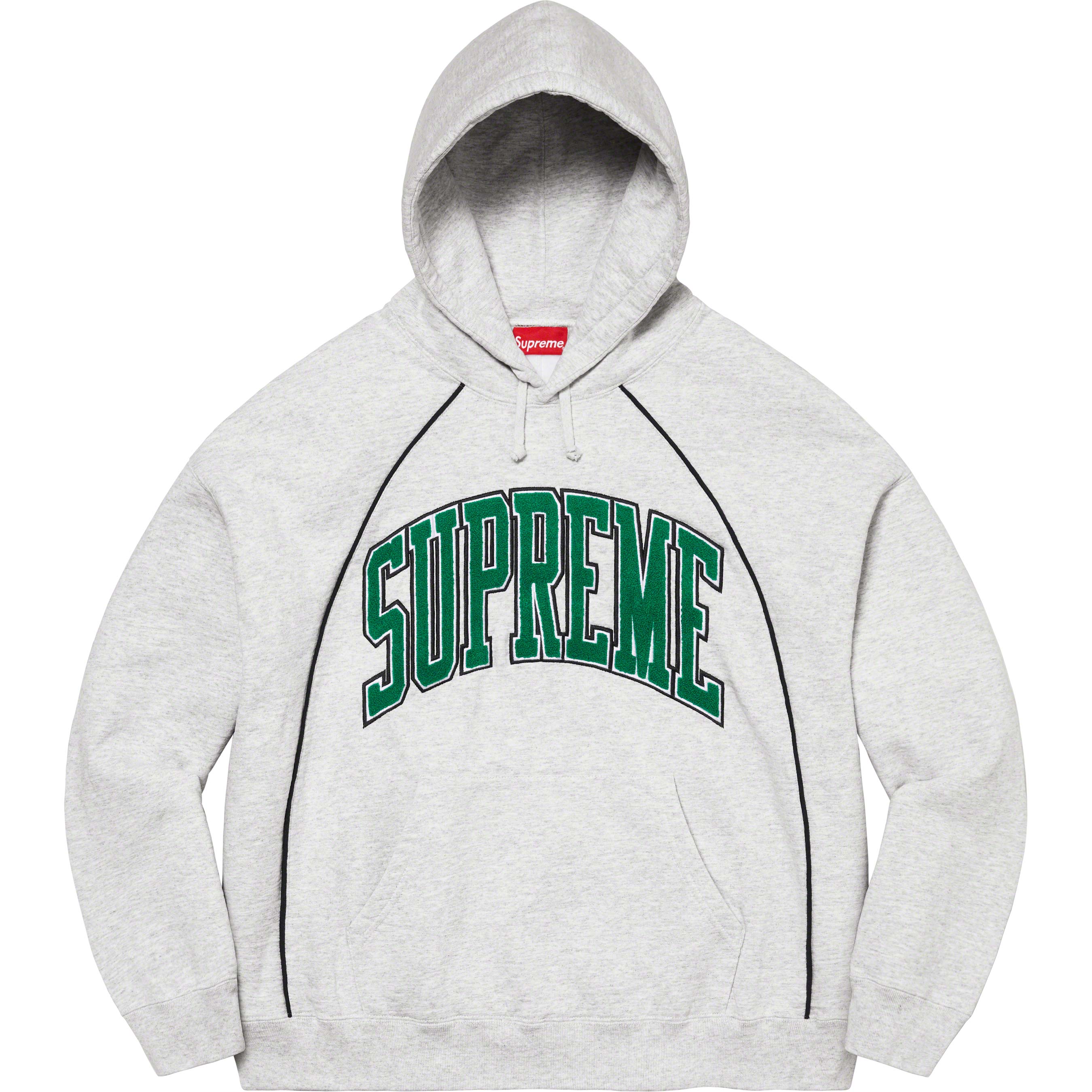 Boxy Piping Arc Hooded Sweatshirt