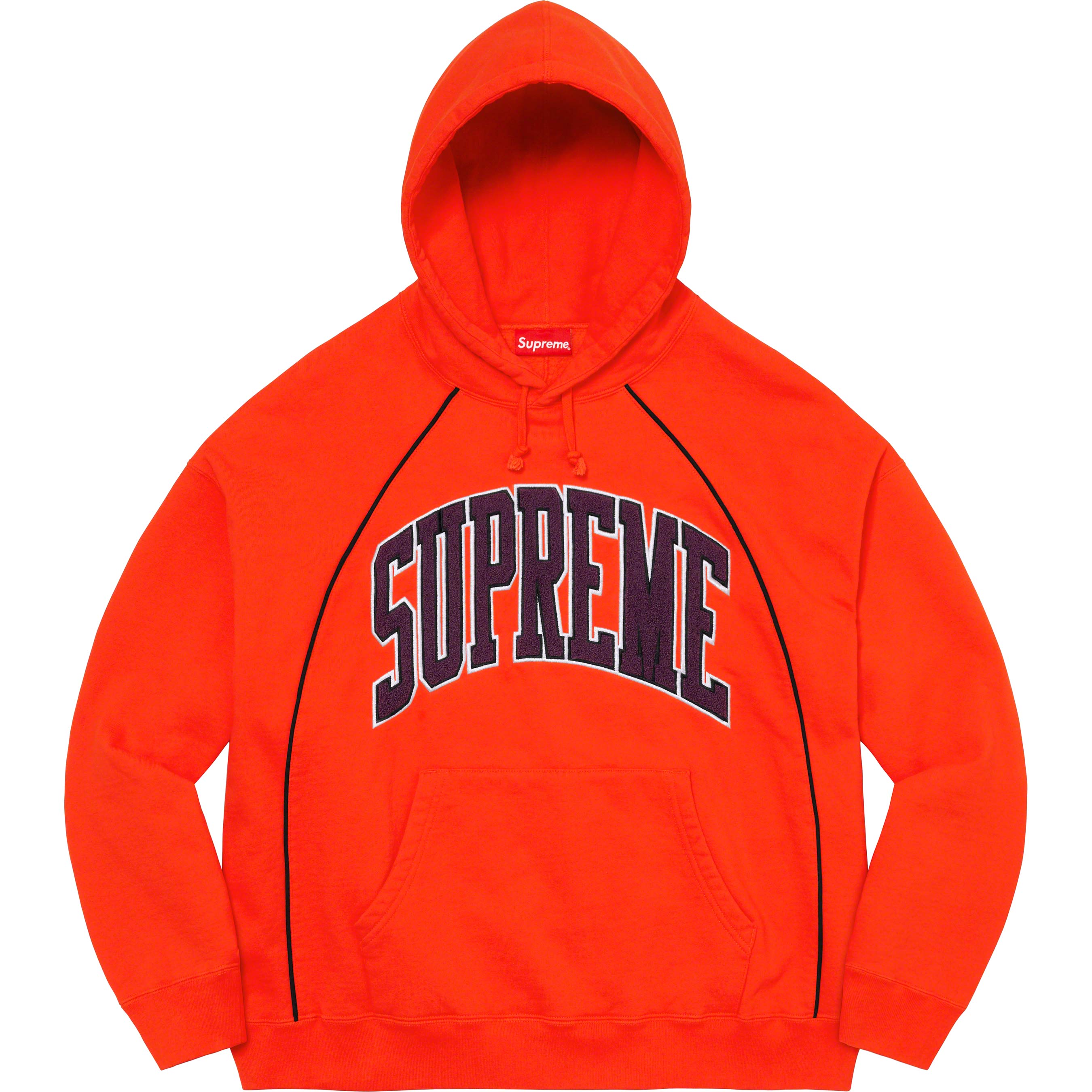Boxy Piping Arc Hooded Sweatshirt
