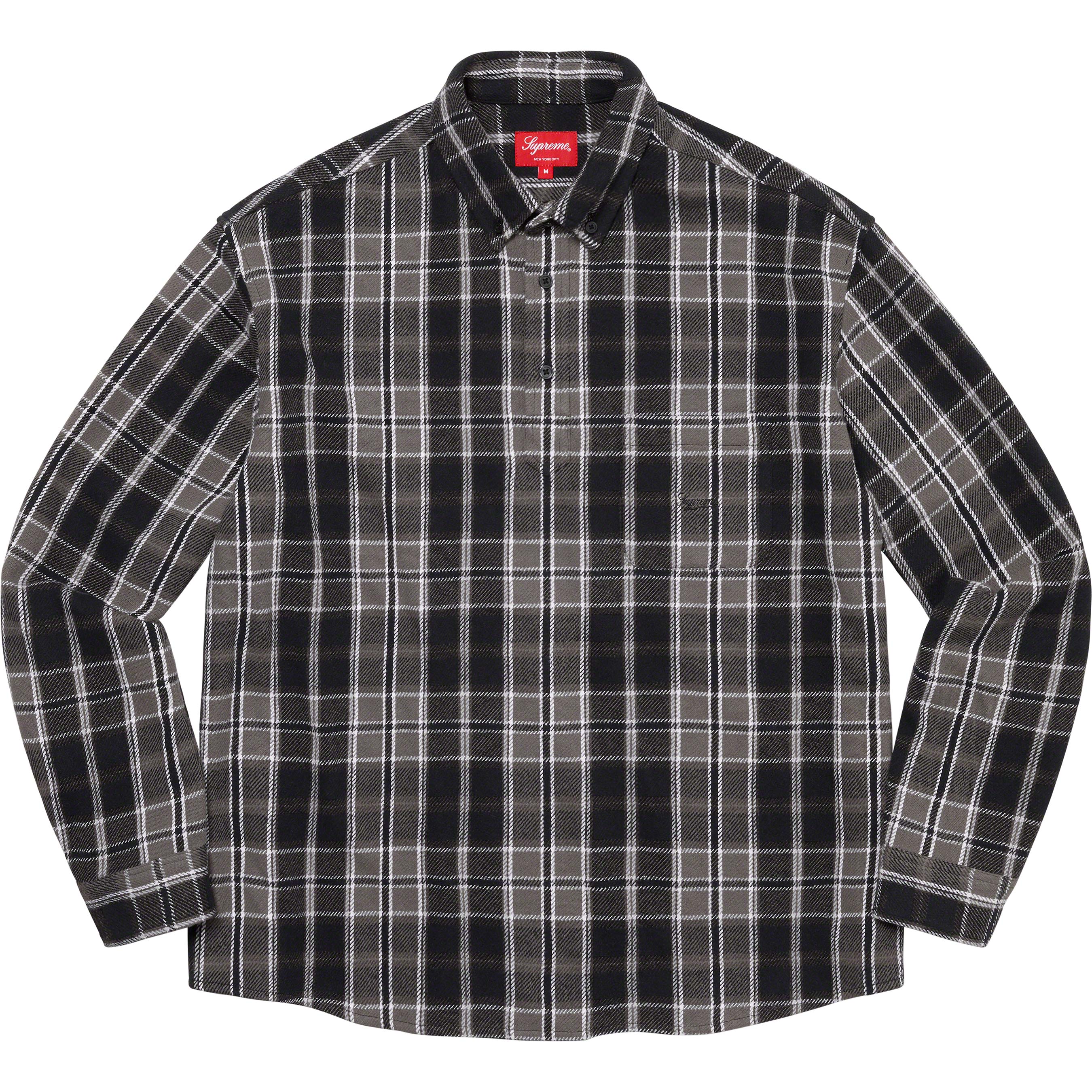 Pullover Plaid Flannel Shirt