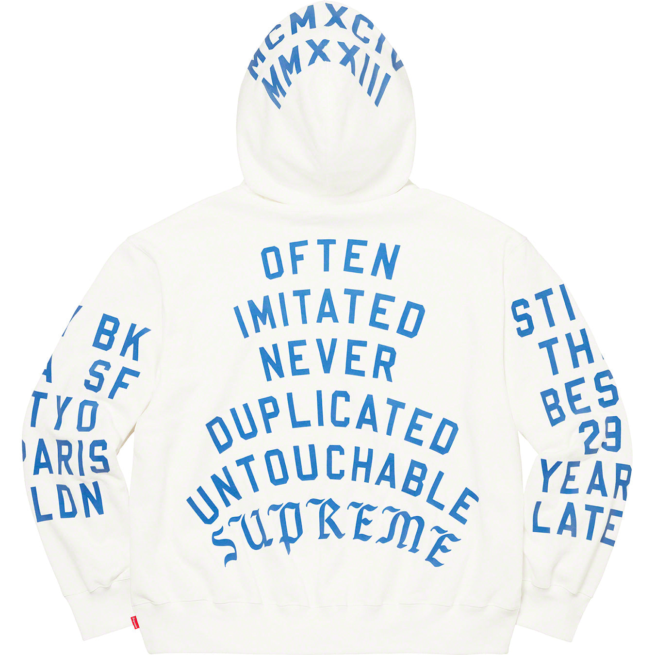 Supreme Team Flocked Hooded Sweatshirt