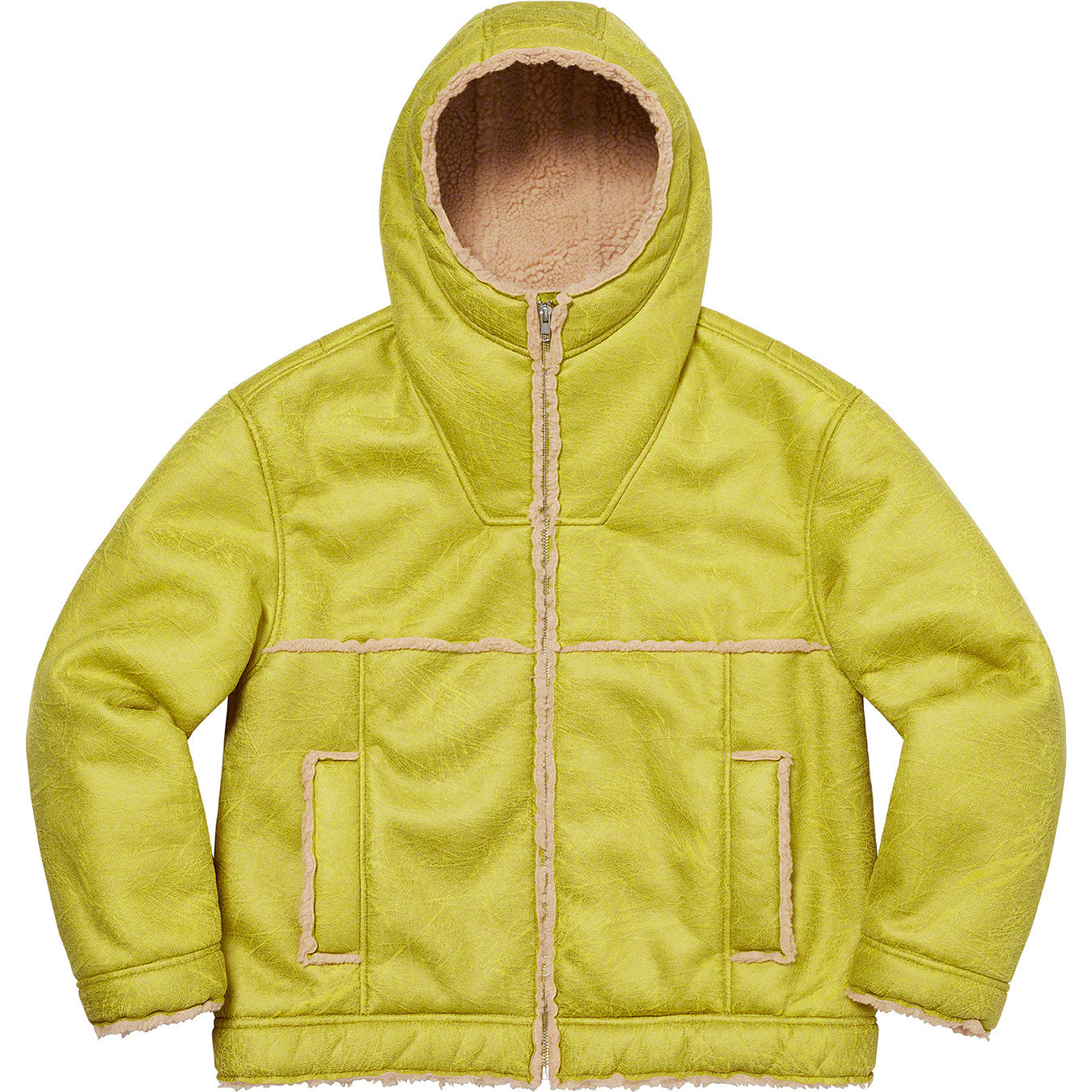 Faux Shearling Hooded Jacket