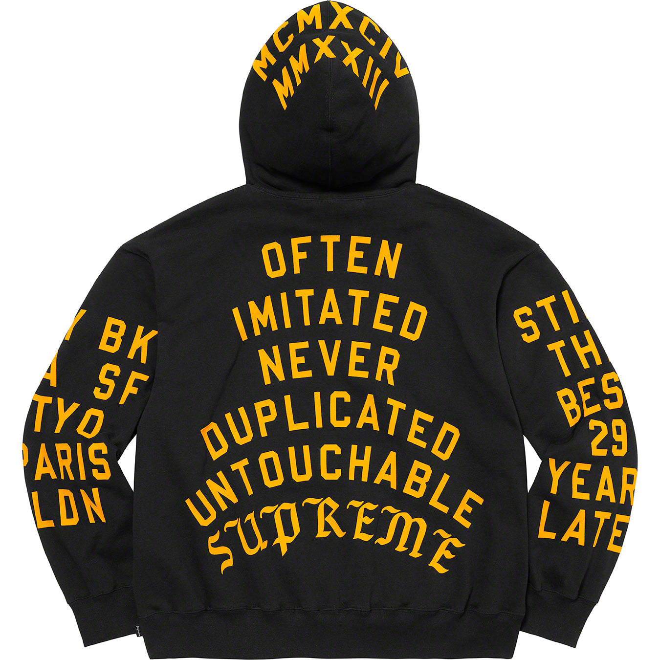 Supreme Team Flocked Hooded Sweatshirt