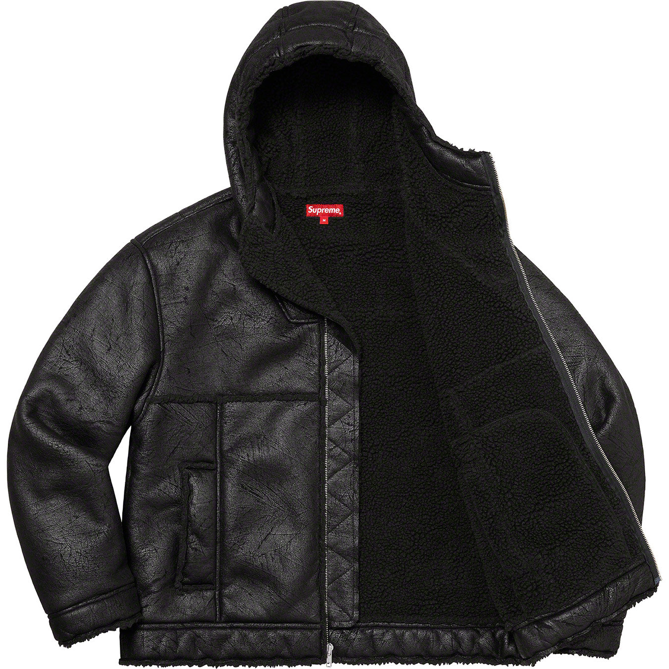 Faux Shearling Hooded Jacket