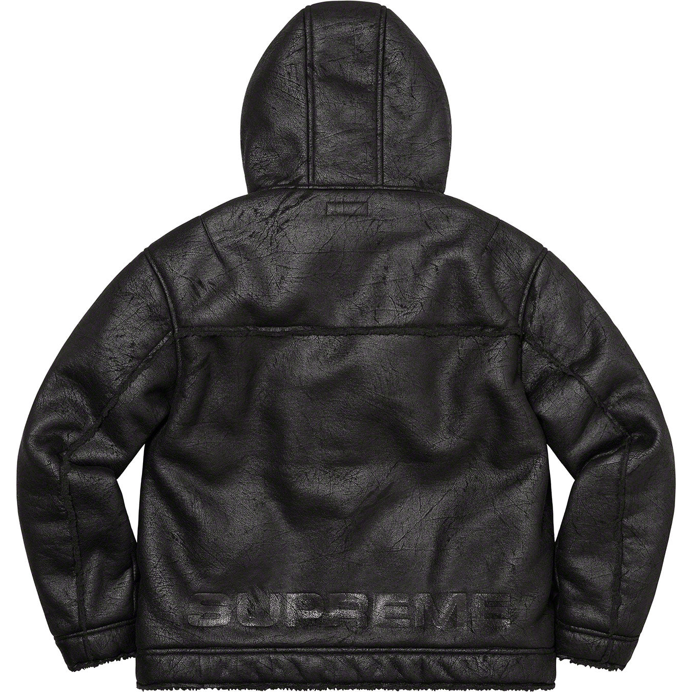 Faux Shearling Hooded Jacket