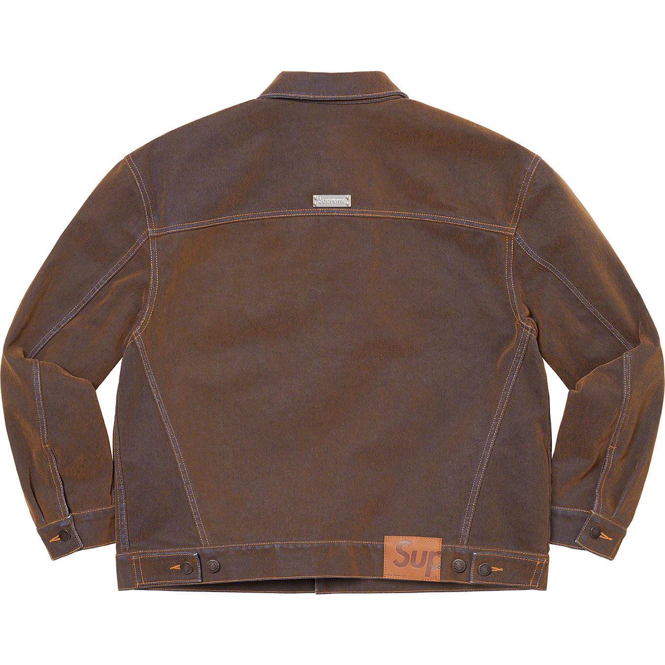 Flocked Denim Trucker Jacket