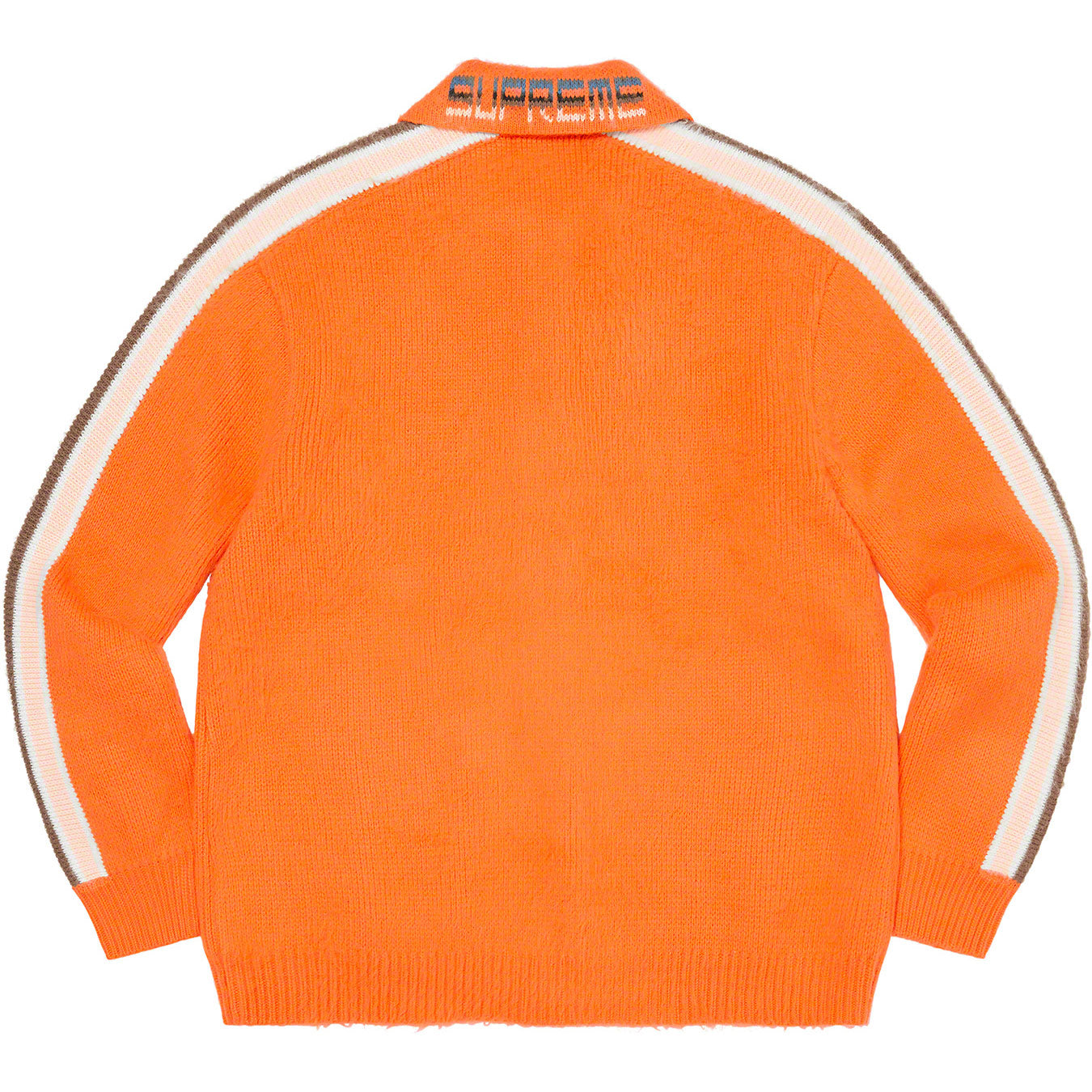 Sleeve Stripe Zip Up Sweater