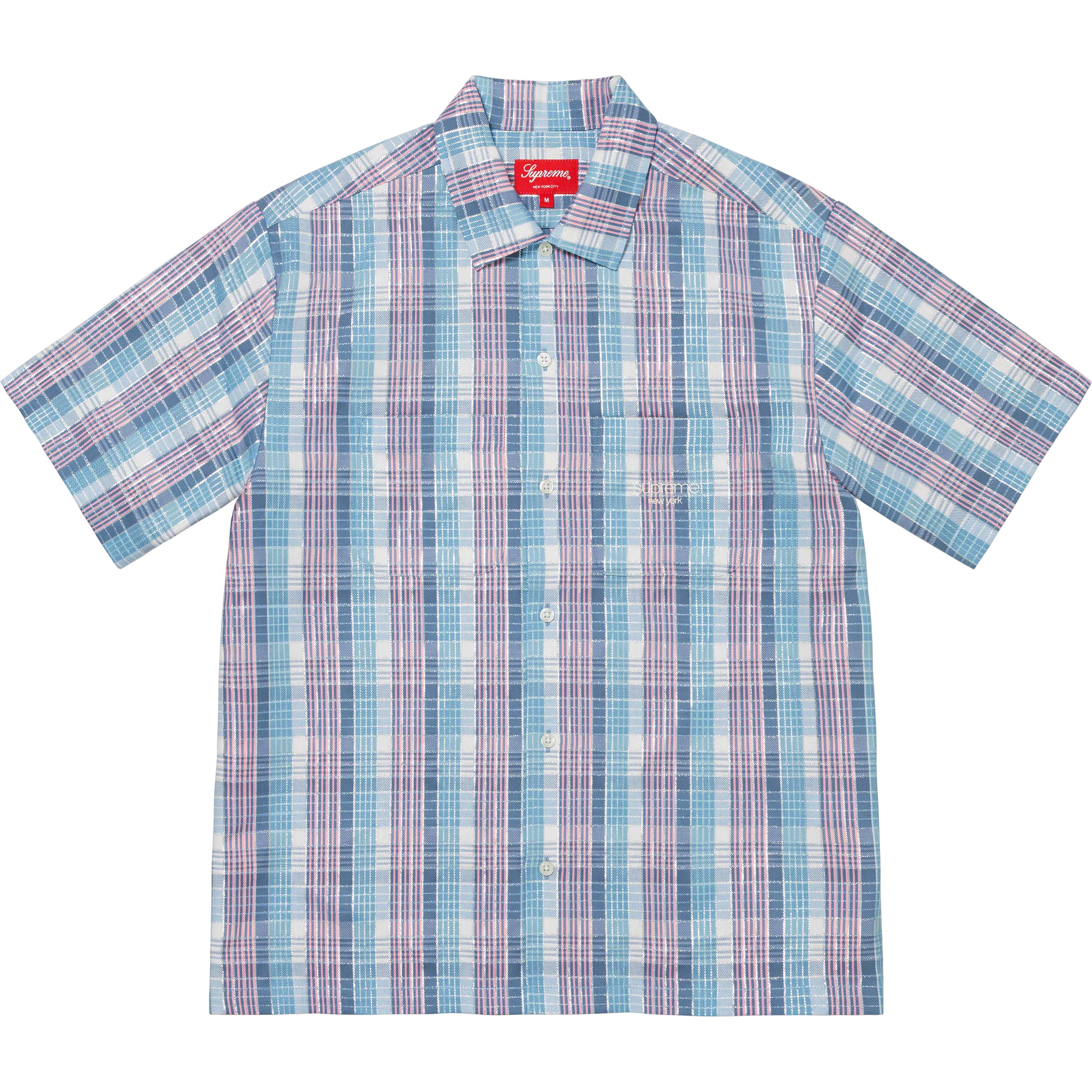 Metallic Plaid S/S Shirt