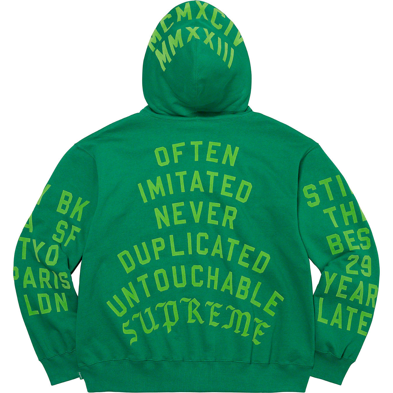 Supreme Team Flocked Hooded Sweatshirt