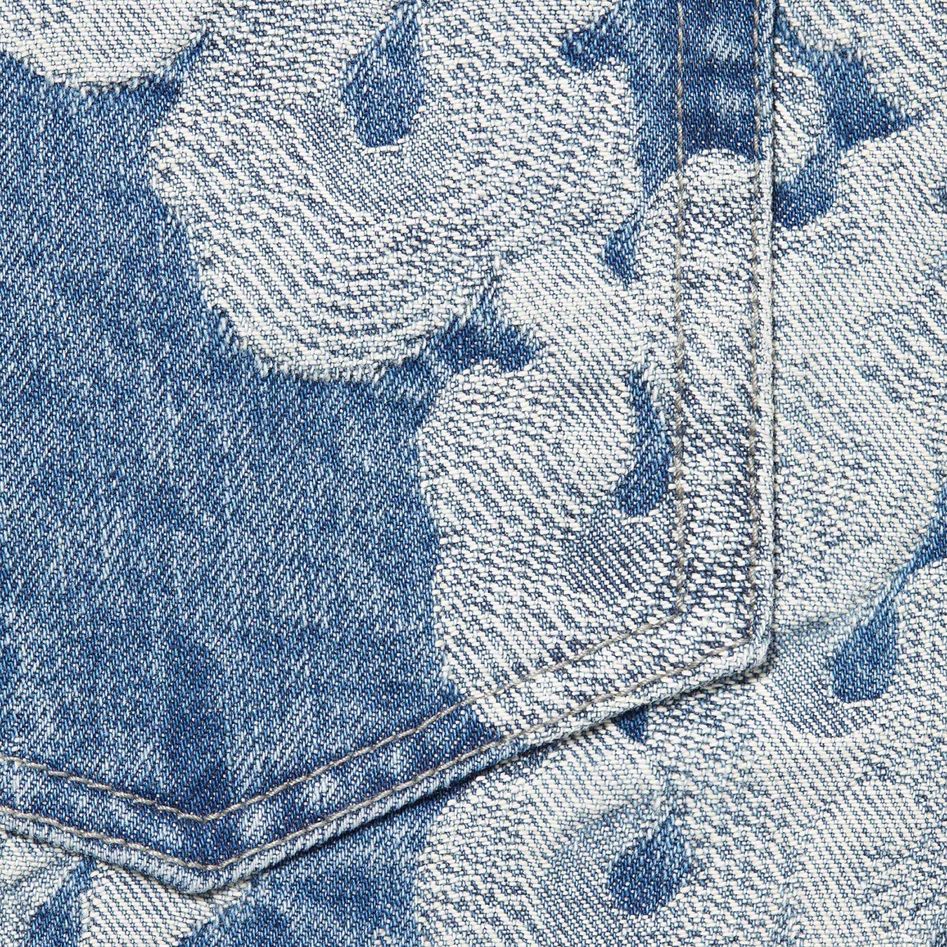 Flames Jacquard Baggy Denim Short
