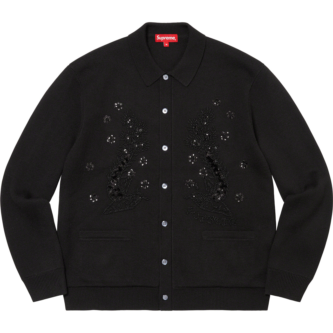 Beaded Appliqué Cardigan