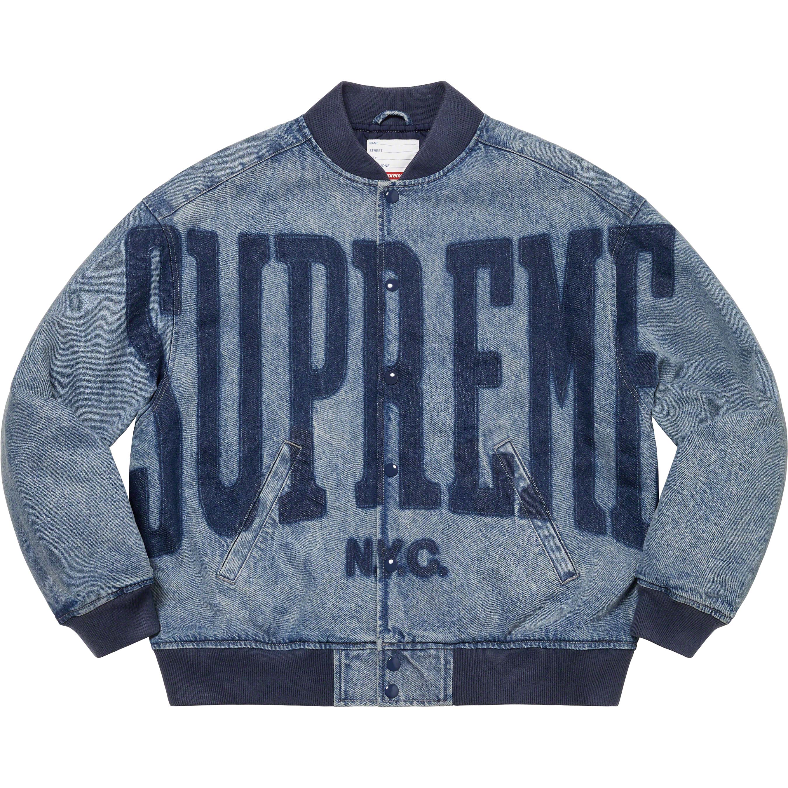 Washed Knockout Denim Varsity Jacket