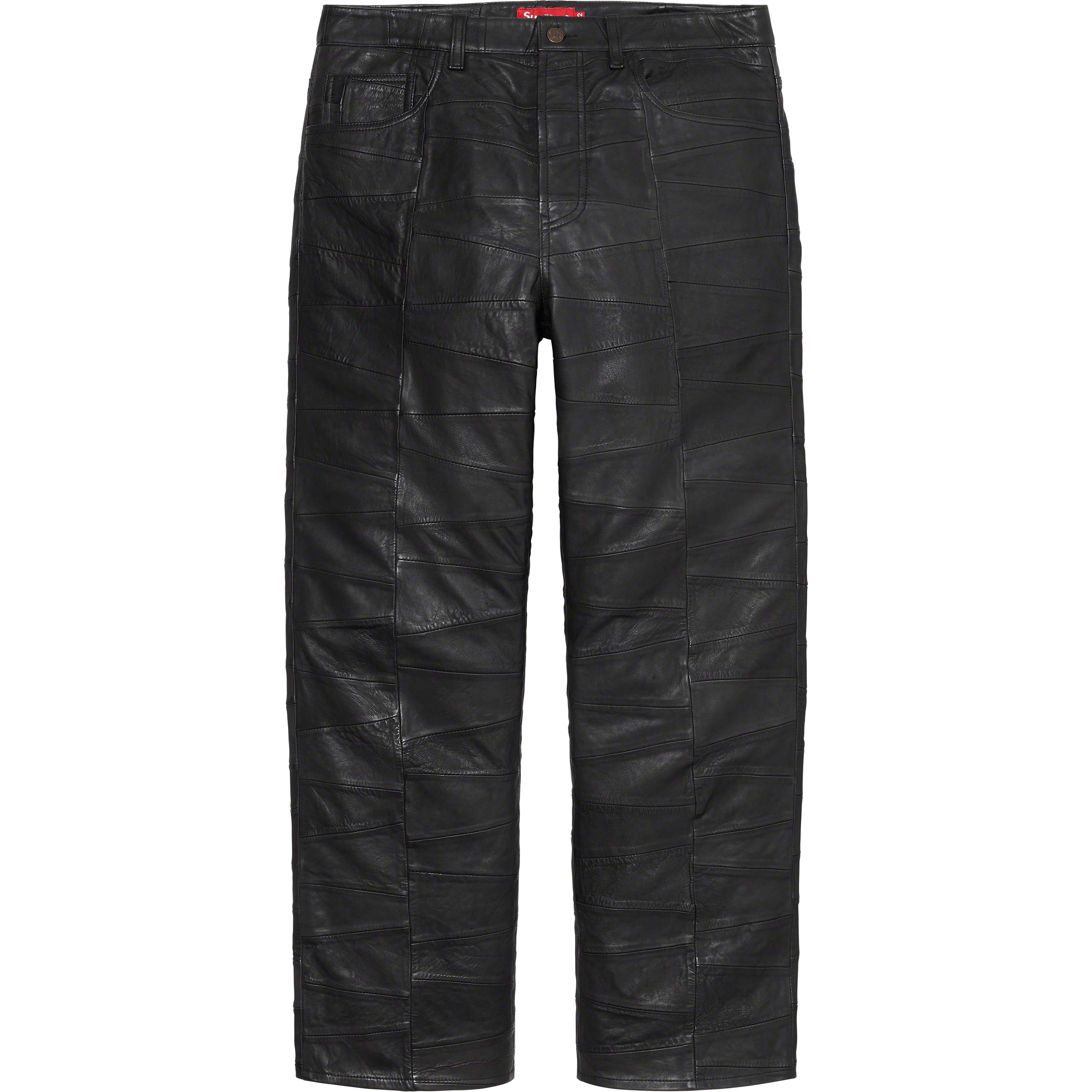 Patchwork Leather 5-Pocket Jean