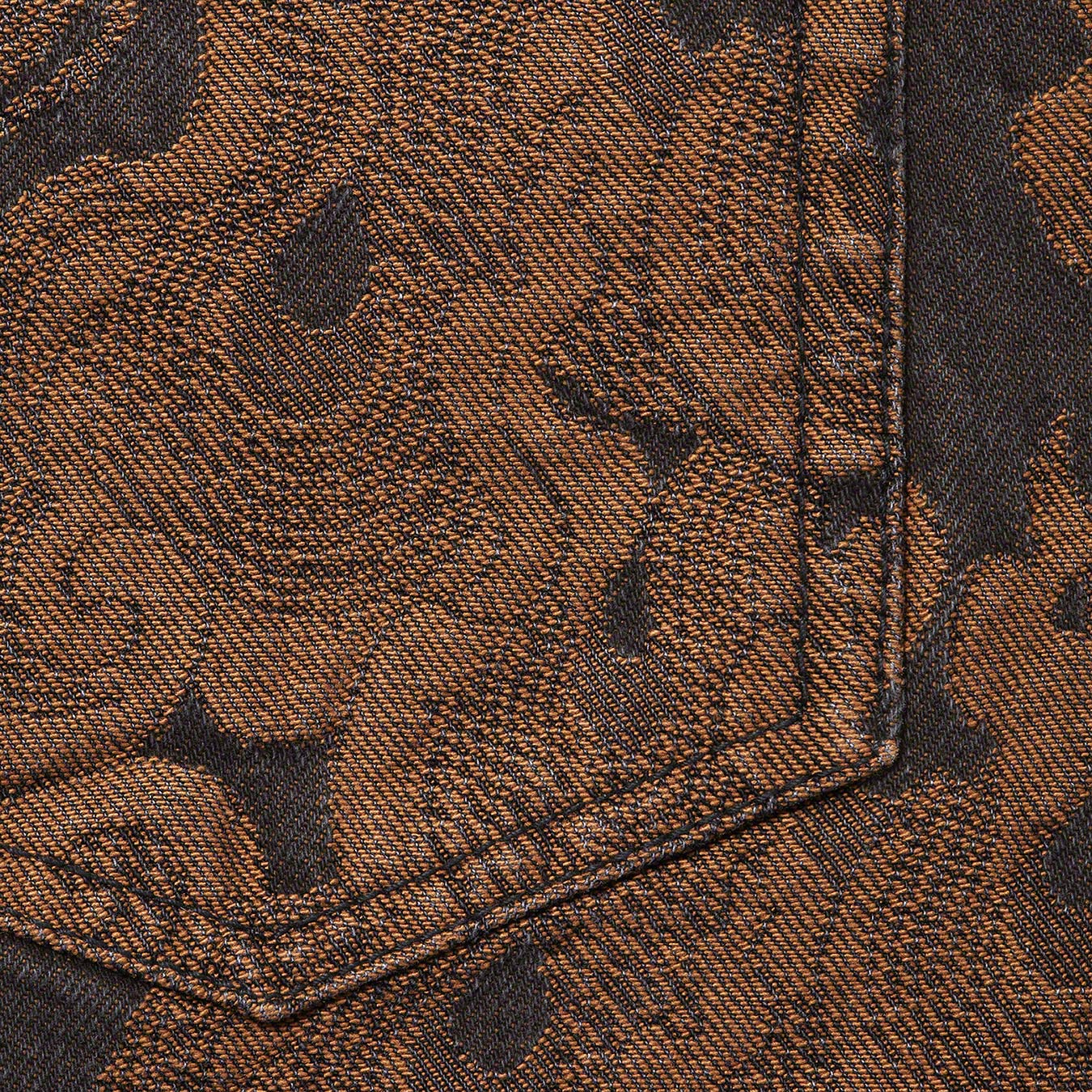 Flames Jacquard Baggy Denim Short