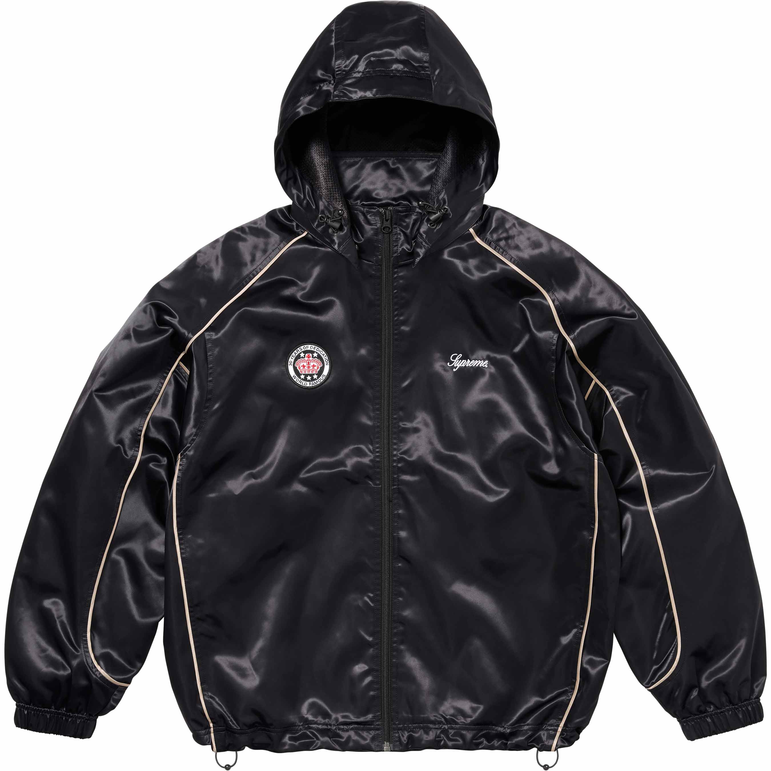 Satin Hooded Track Jacket