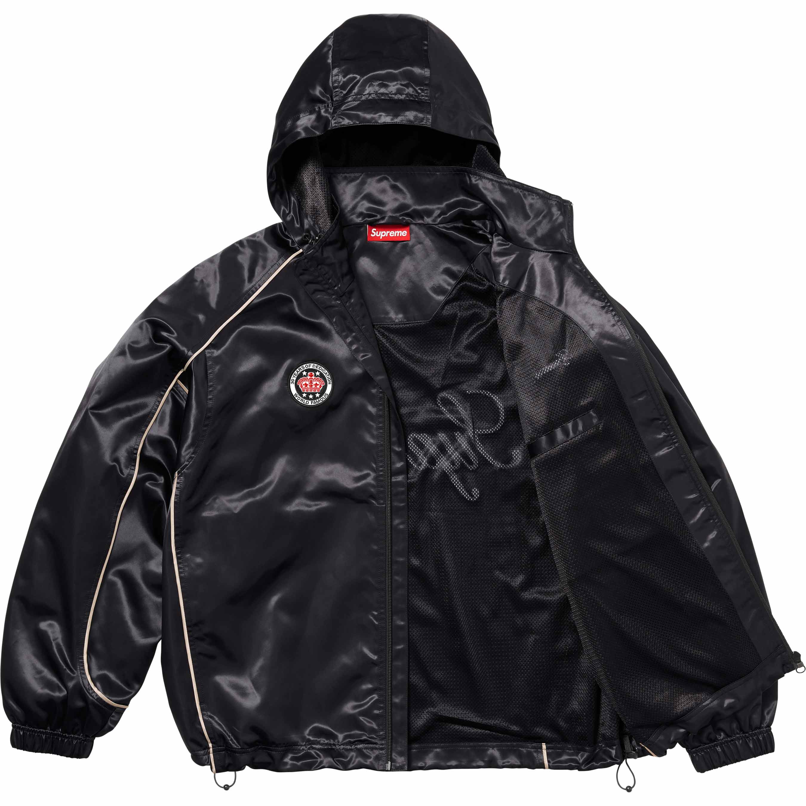 Satin Hooded Track Jacket