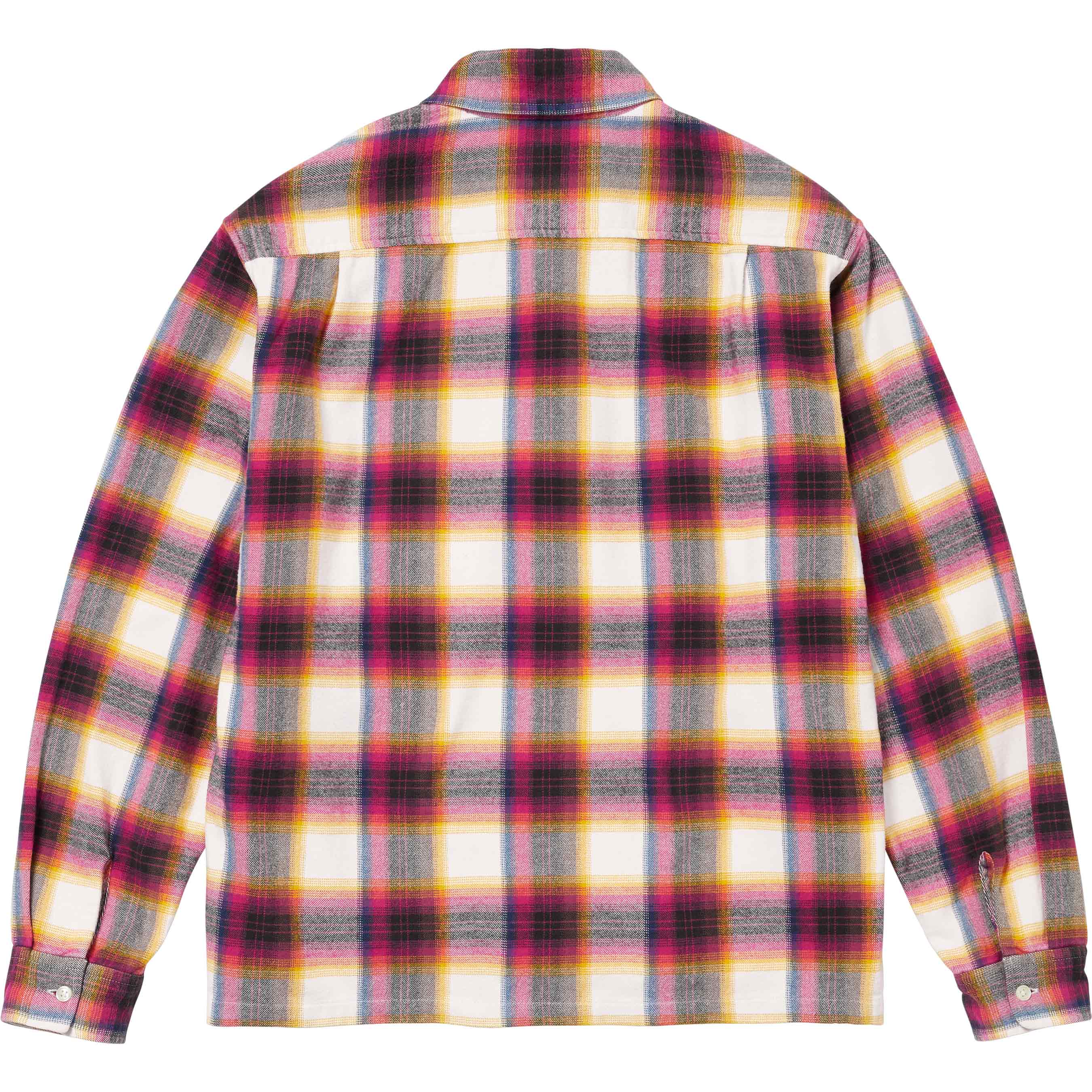 Shadow Plaid Flannel Zip Up Shirt