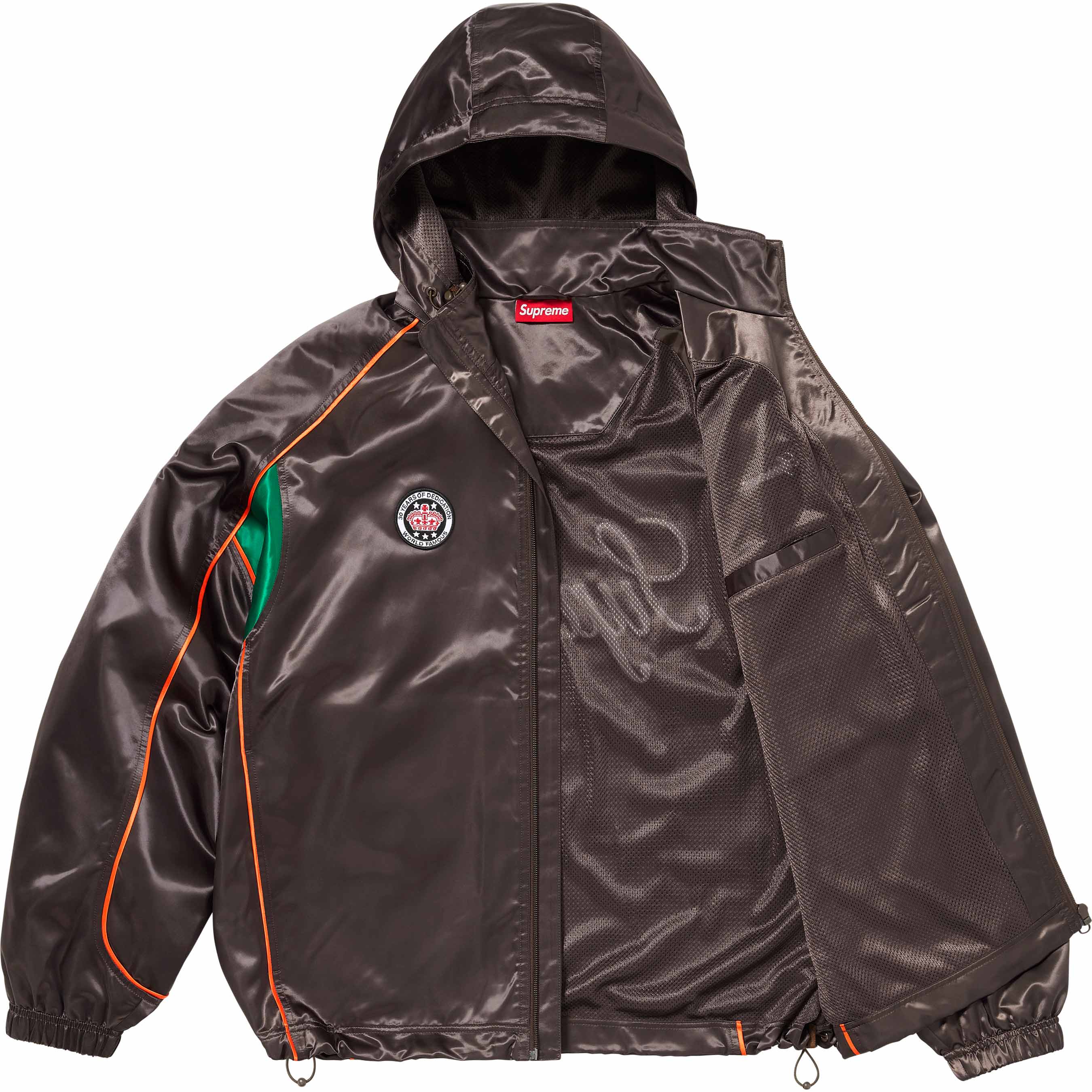 Satin Hooded Track Jacket