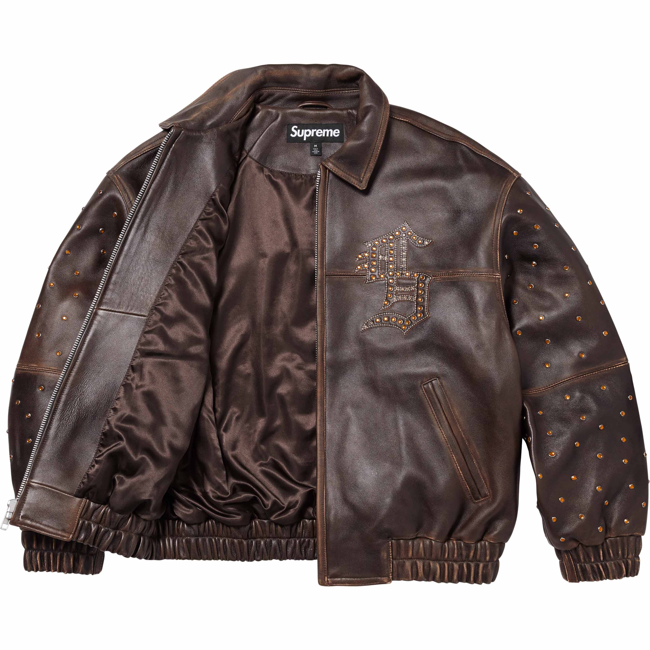 Gem Studded Leather Jacket