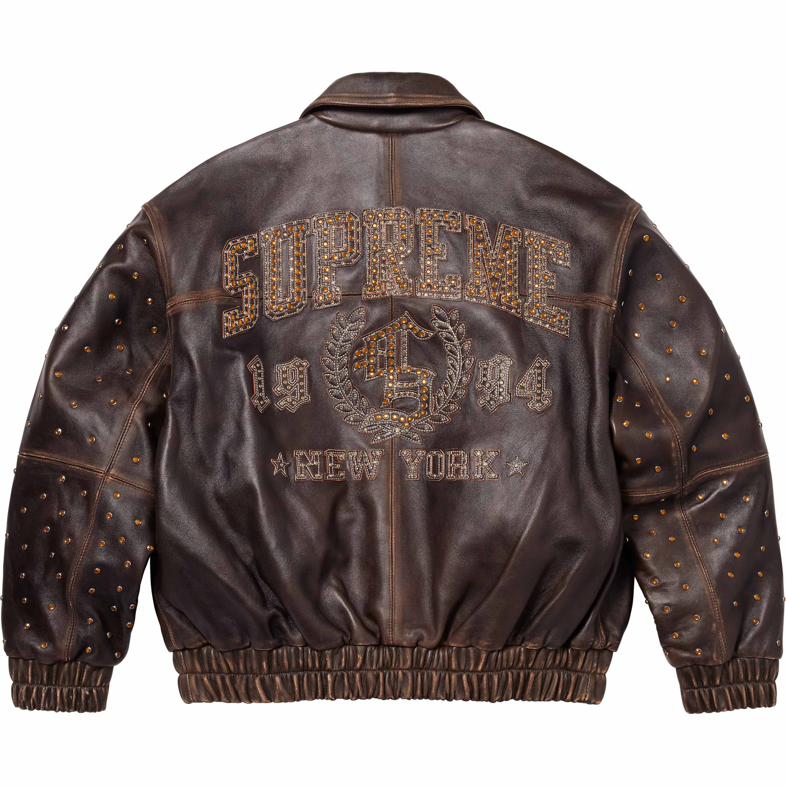 Gem Studded Leather Jacket