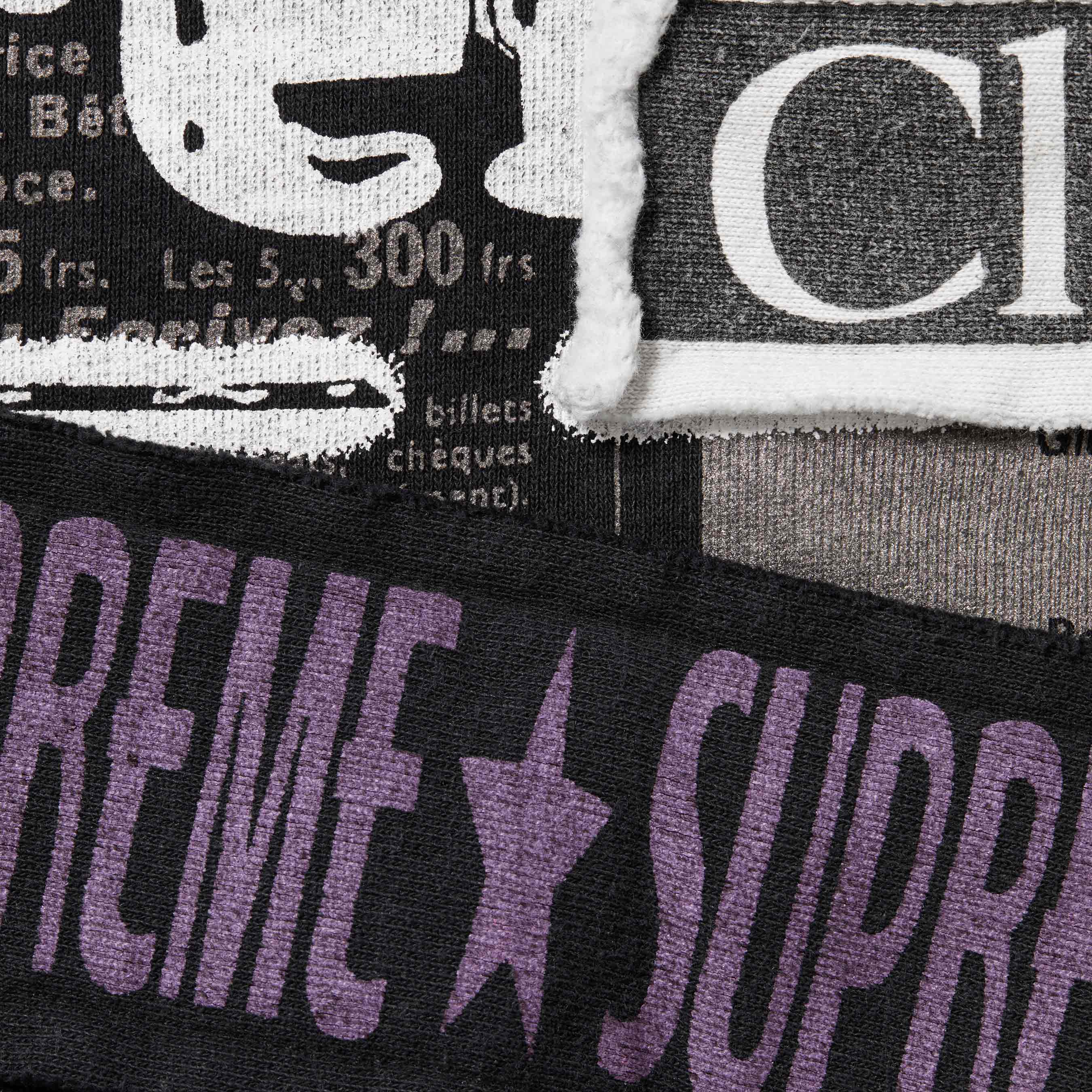 Collage Zip Up Hooded Sweatshirt