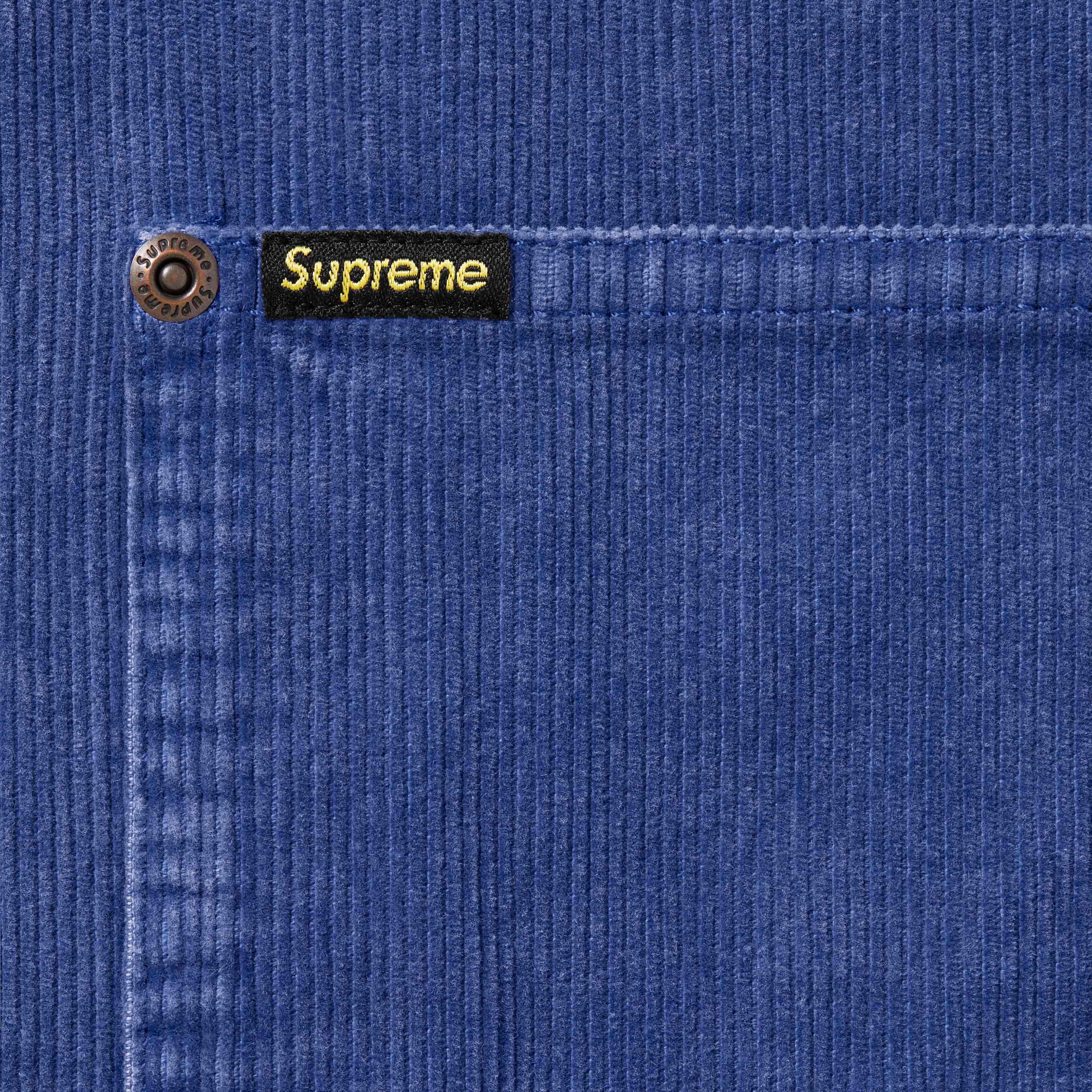 Washed Corduroy Zip Up Shirt