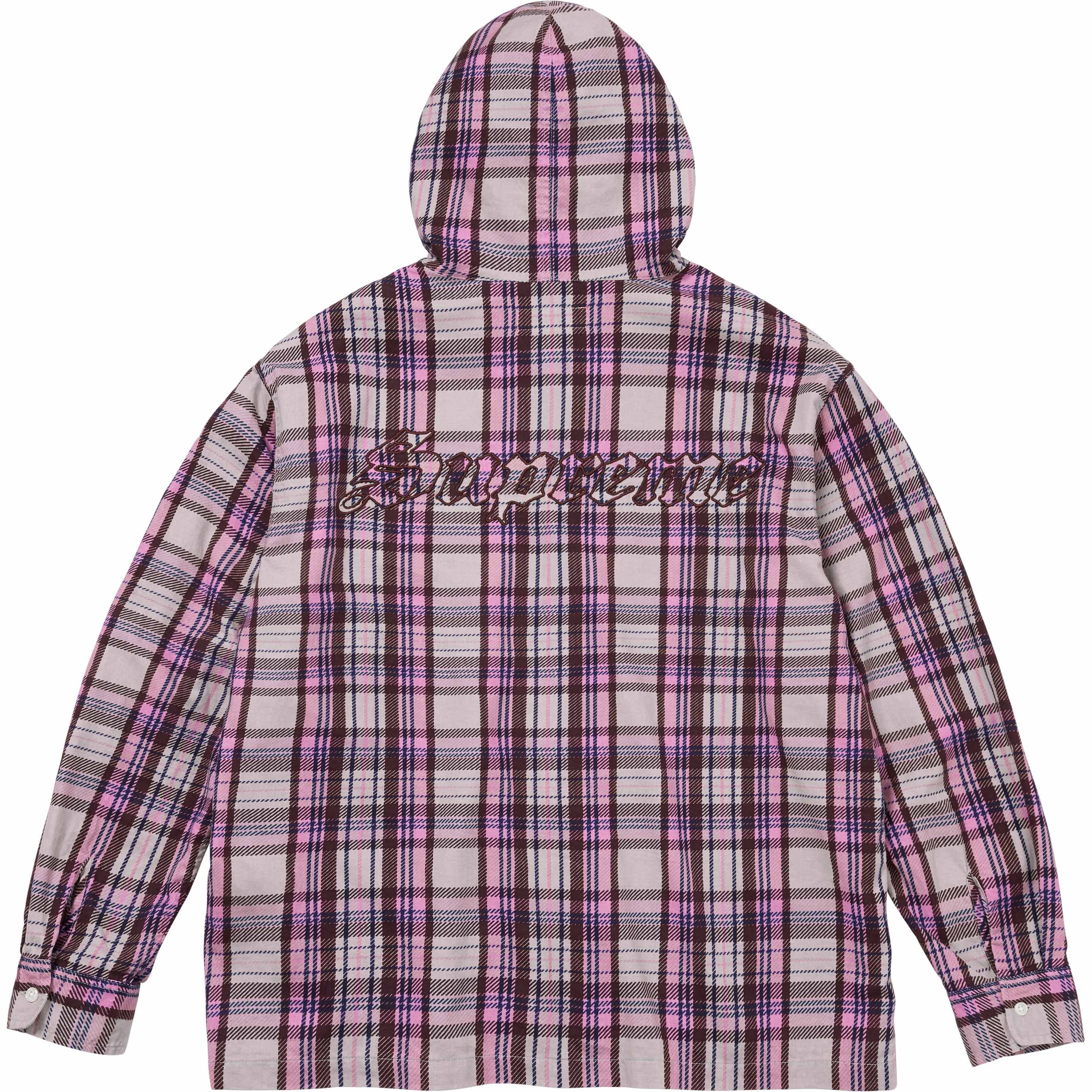 Printed Hooded Flannel Shirt