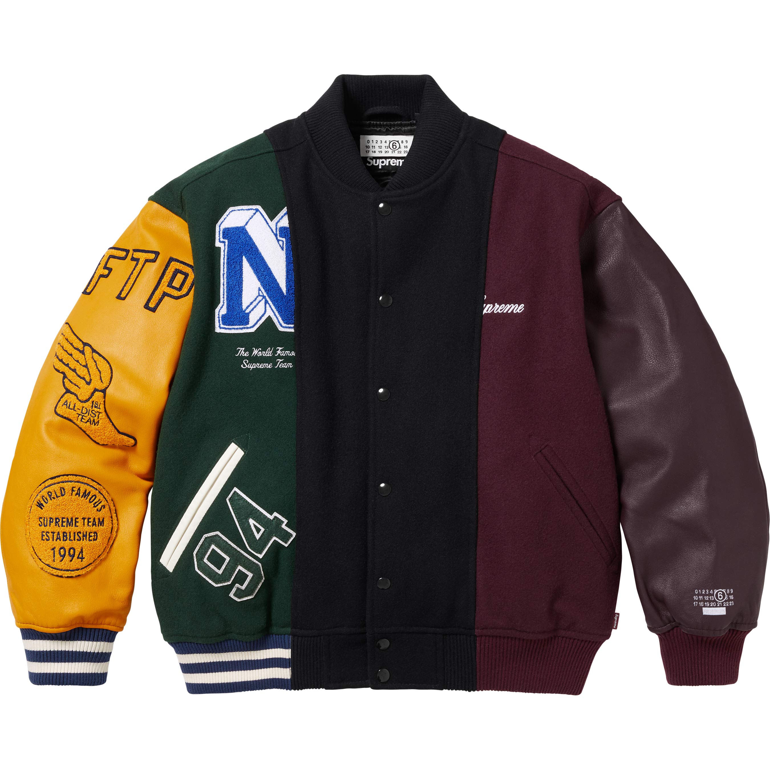 Supreme®/MM6 Maison Margiela Split Varsity Jacket